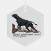 Deutsch Drahthaar, ZACHAR  Ornament Aus Glas (Rückseite)