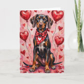 Deutsch Drahthaar zum Valentinstag Karte (Vorderseite)