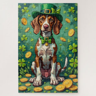 Deutsch Drahthaariger Pointer St. Patrick's Day Puzzle