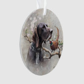 deutsch-drahthaariger Zeiger, GSP Ornament (Vorderseite)