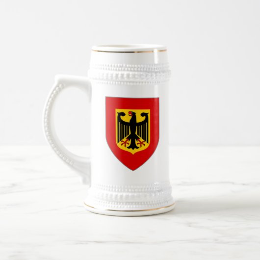 Deutsch-Eagle-Schild Stein Bierglas (Links)