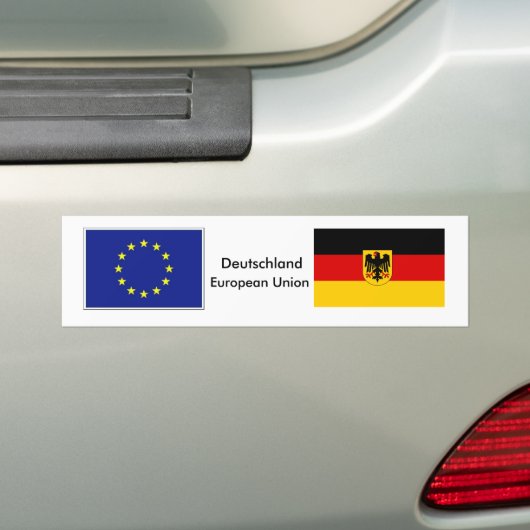 Deutsch - EU kennzeichnen Autoaufkleber (Auf Auto)