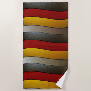 Deutsch-Flaggenfarben-Chrome von Shirley Taylor Strandtuch