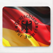 Deutsch Forever/Schwarzer Adler/Deutschland-Flagge Mousepad (Vorne)