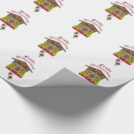 Deutsch frohe Weihnachten Geschenkpapier (Ecke)