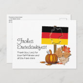 Deutsch | FROHES ERNTEDANKFEST | Erntedank Postkarte (Vorne/Hinten)