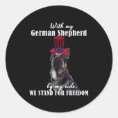 Deutsch Funny American German Dogs Quotes Germany Runder Aufkleber (Vorderseite)