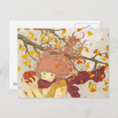 Deutsch für Herbst Postkarte (Vorne/Hinten)