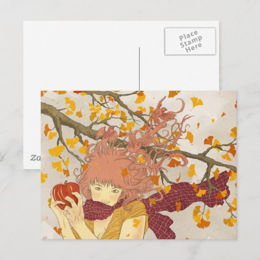 Deutsch für Herbst Postkarte (Vorne/Hinten)