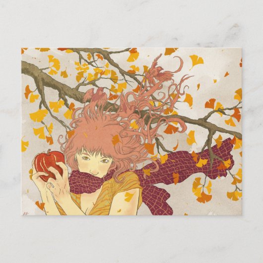 Deutsch für Herbst Postkarte (Vorderseite)