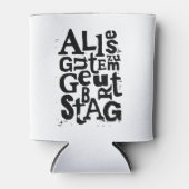 Deutsch "Happy Birthday" Lino Print Dosenkühler (Vorderseite)