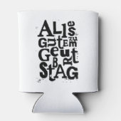 Deutsch "Happy Birthday" Lino Print Dosenkühler (Rückseite)