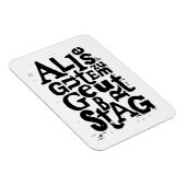 Deutsch "Happy Birthday" Lino Print Flexible Magne Magnet (Rechte Seite)