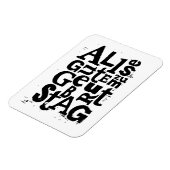 Deutsch "Happy Birthday" Lino Print Flexible Magne Magnet (Linke Seite)