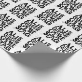Deutsch "Happy Birthday" Lino Print Wrapping Paper Geschenkpapier (Ecke)