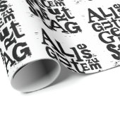 Deutsch "Happy Birthday" Lino Print Wrapping Paper Geschenkpapier (Rolleneckpunkt)