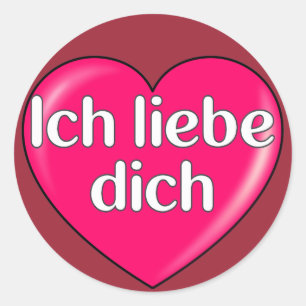 Deutsch - I Liebe Runder Aufkleber