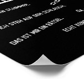 Deutsch _ _ Ich Weiß Es nicht Poster (Ecke)