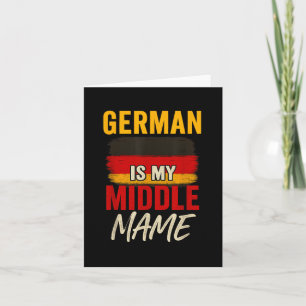 Deutsch ist mein Name Funny Germany Flag Herita Karte
