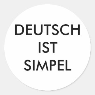 "Deutsch ist simpel" Aufkleber (Zagoooooo)