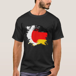 Deutsch-Japanische Misch-Heritage-Flagge T-Shirt
