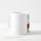 Deutsch Katze im Weihnachtsmannhut Becher Kaffeetasse (Vorderseite Links)