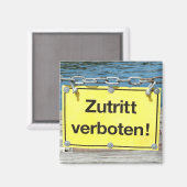 Deutsch "Kein Eintrag" Zeichen - Kühlschrank Magne Magnet (Vorderseite/Rückseite)