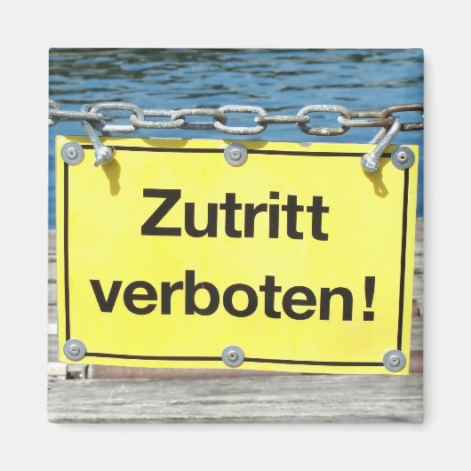 Deutsch "Kein Eintrag" Zeichen - Kühlschrank Magne Magnet (Vorne)