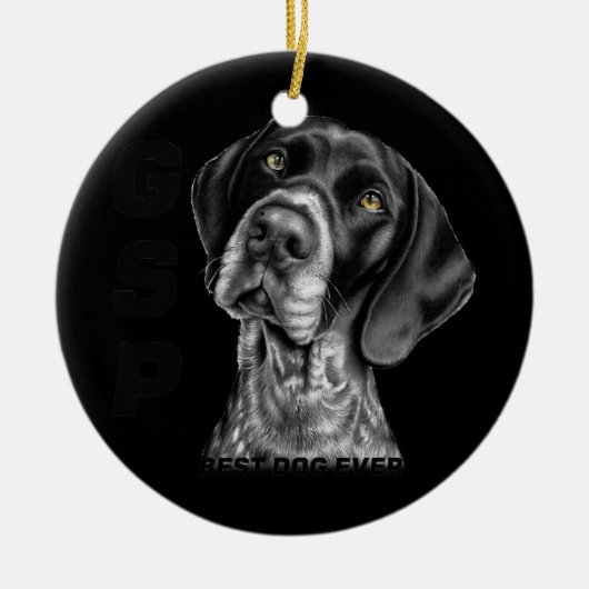 Deutsch Kurz Hair Pointer GSP Dog Mama Vater Beste Keramik Ornament (Vorne)