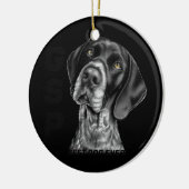 Deutsch Kurz Hair Pointer GSP Dog Mama Vater Beste Keramik Ornament (Links)