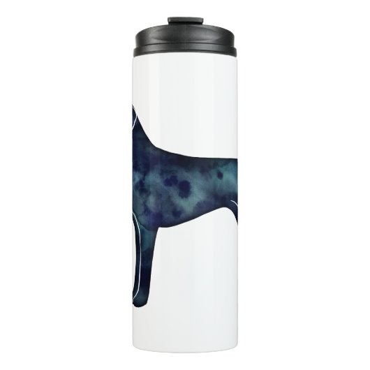 Deutsch Kurzblendfarbe Thermosbecher (Vorderseite)