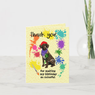 Deutsch Kurzer Hasenpointer Dog Spaß Kunst Geburts Dankeskarte