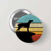 Deutsch Kurzgezeichneter Pointer Retro Vintager 60 Button (Vorne & Hinten)