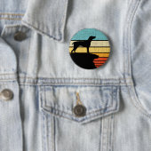 Deutsch Kurzgezeichneter Pointer Retro Vintager 60 Button (Beispiel)
