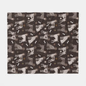 Deutsch Kurzgezogener Zeiger-Hundeknochen und Paw Fleecedecke (Vorderseite (Horizontal))