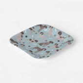 Deutsch Kurzgezogener Zeiger-Hundeknochen und Paw Pappteller (Gewinkelt)