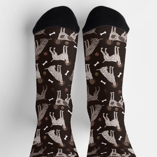 Deutsch Kurzgezogener Zeiger-Hundeknochen und Paw Socken (Oben)