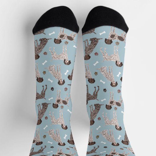Deutsch Kurzgezogener Zeiger-Hundeknochen und Paw Socken (Oben)