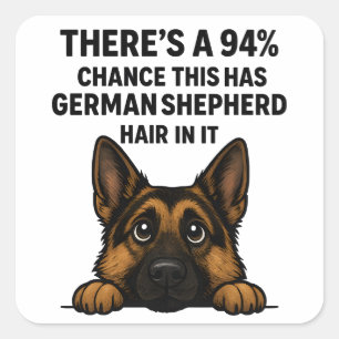 Deutsch Kurzhaar Fell Überall Hundebesitzer Humor Quadratischer Aufkleber