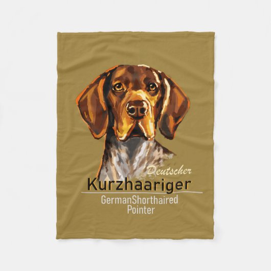 Deutsch Kurzhaar Fleece Blanket (Vorderseite)
