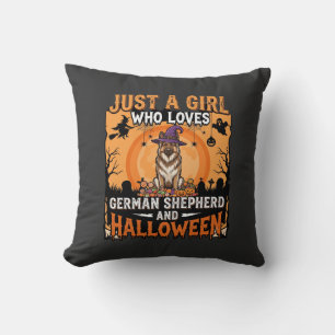 Deutsch Kurzhaar-Halloween-Mädchen-Hexen-Hund-Desi Kissen