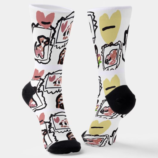 Deutsch Kurzhaar Pointer Herzen Socken (Gewinkelt)
