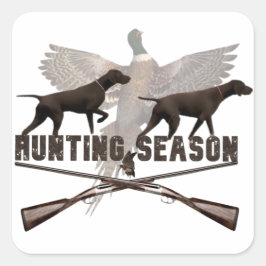 Deutsch Kurzhaar Pointer,kurzhaar Quadratischer Aufkleber