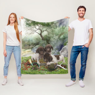 Deutsch Kurzhaarige niedliche Welpen Fleecedecke