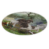 Deutsch Kurzhaarige niedliche Welpen Schneidebrett (Ecke)