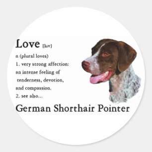 Deutsch Kurzhaarige Pointer-Geschenke Runder Aufkleber