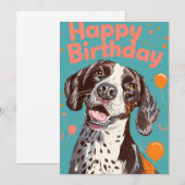 Deutsch Kurzhaarige Pointer Happy Birthday Feiertagskarte (Vorne/Hinten)