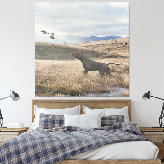 Deutsch Kurzhaarige Pointer-Jagdquai , Kunst Leinwanddruck (Insitu (Schlafzimmer))