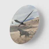 Deutsch Kurzhaarige Pointer-Jagdquai , Kunst Runde Wanduhr (Winkel)