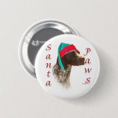 Deutsch Kurzhaarige Pointer Santa Paws Button (Vorne & Hinten)